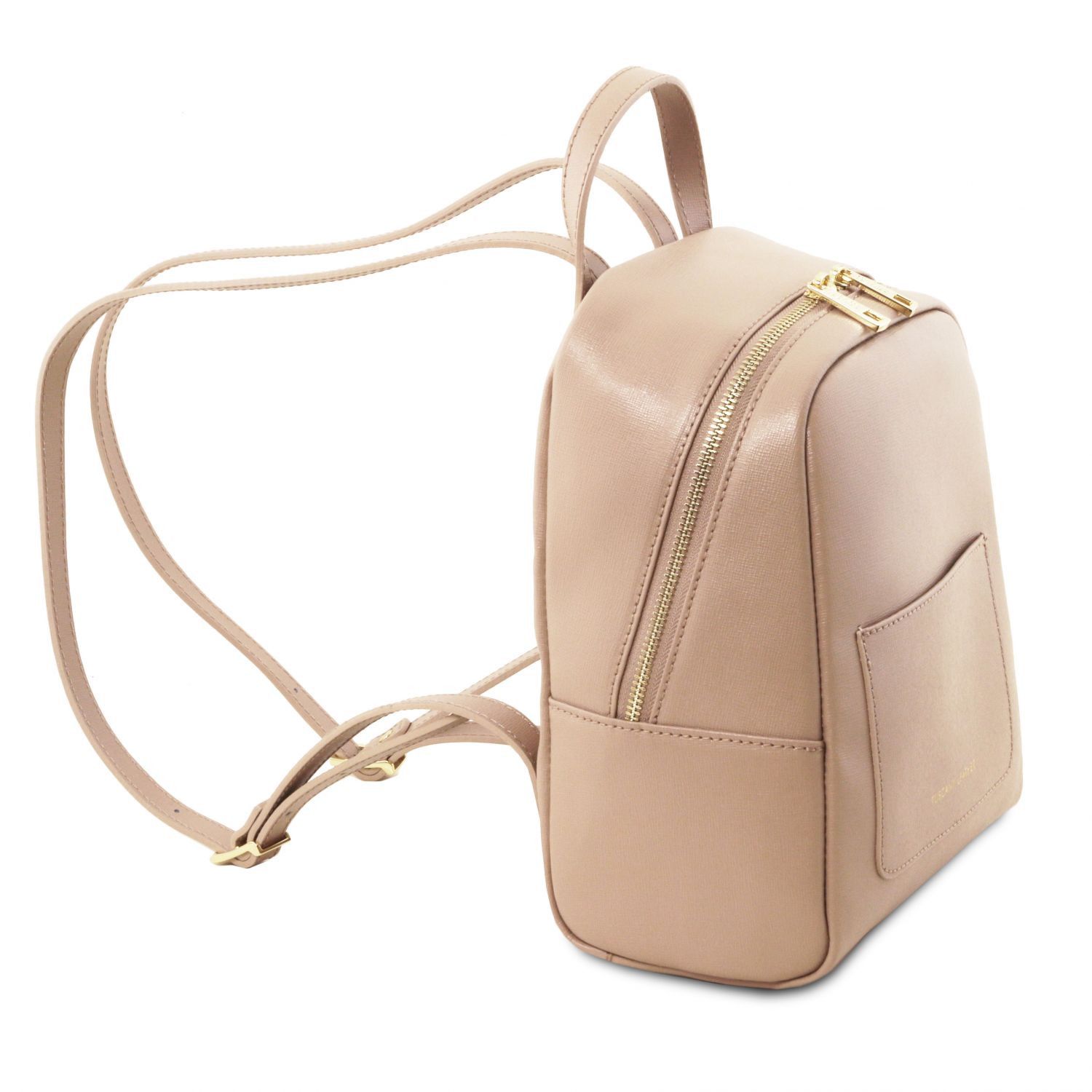 Tl Bag Small Saffiano Leather Backpack For Woman Nude Tl