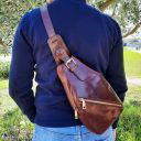 Kevin Leather Crossover bag Dark Brown TL142195