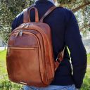 Perth 2 Compartments Leather Backpack Коричневый TL142049