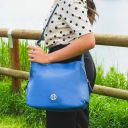 Charlotte Soft Leather Shoulder bag Blue TL142362
