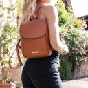 TL Bag Mochila en Piel Suave Cognac TL141905