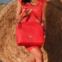 Amy Sac Shopping en Cuir Souple Rouge TL142385