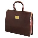 Palermo Leather Briefcase 3 Compartments for Women Honey TL140538