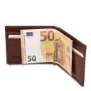 Esclusivo Portacarte in Pelle con Fermasoldi Nero TL142055