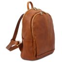 Canberra 2 Compartments Leather Backpack Natural TL142460