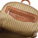 Canberra 2 Compartments Leather Backpack Dark Brown TL142460