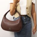 Michelle Borsa Hobo in Pelle Caffè TL142477