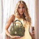 Chantilly Leather Handbag Dark Taupe TL142480