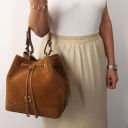 Minerva Leather Bucket bag Cognac TL142476