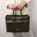 Tenace Sac à épaule en Cuir Suédé Bordeaux TL142525