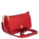 Parfait Metallic Leather Clutch Red TL142543