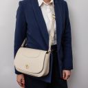 Sella Leather Shoulder bag Beige TL142506