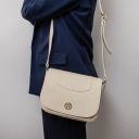Sella Leather Shoulder bag Beige TL142506