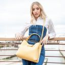 Clio Leather Secchiello bag Pastel yellow TL142356