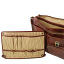 Ventimiglia TL SMART Multifach-Aktentasche aus Leder mit Zwei Aufgesetzten Taschen Schwarz TL140587