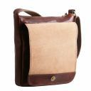 Jimmy Leather Crossbody bag for men With Front Pocket Коричневый TL141407