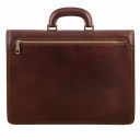 Amalfi Leather Briefcase 1 Compartment Dark Brown TL141351