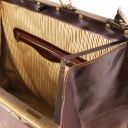 Madrid Gladstone Leather Bag - Large Size Dark Brown TL1022