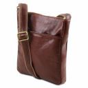 Jason Leather Crossbody Bag Brown TL141300