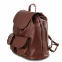 Seoul Leather Backpack Large Size Brown TL141507