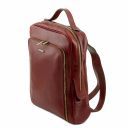Bangkok Кожаный рюкзак для ноутбука с отделением впереди Мед TL141793