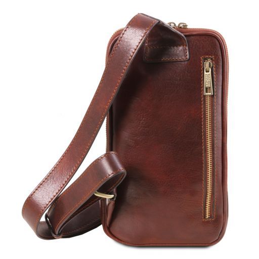 tan leather crossover bag