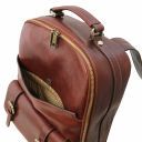 Nagoya Кожаный рюкзак для ноутбука с отделением впереди Темно-коричневый TL141857