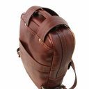 Nagoya Кожаный рюкзак для ноутбука с отделением впереди Темно-коричневый TL141857