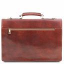 Assisi Leather Briefcase 3 Compartments Black TL141825