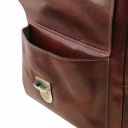 Kyoto Leather Laptop Backpack Темно-коричневый TL141859