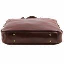 Urbino Two Compartments Leather Laptop Briefcase With Front Pocket Мед TL141894
