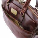 Urbino Two Compartments Leather Laptop Briefcase With Front Pocket Темно-коричневый TL141894