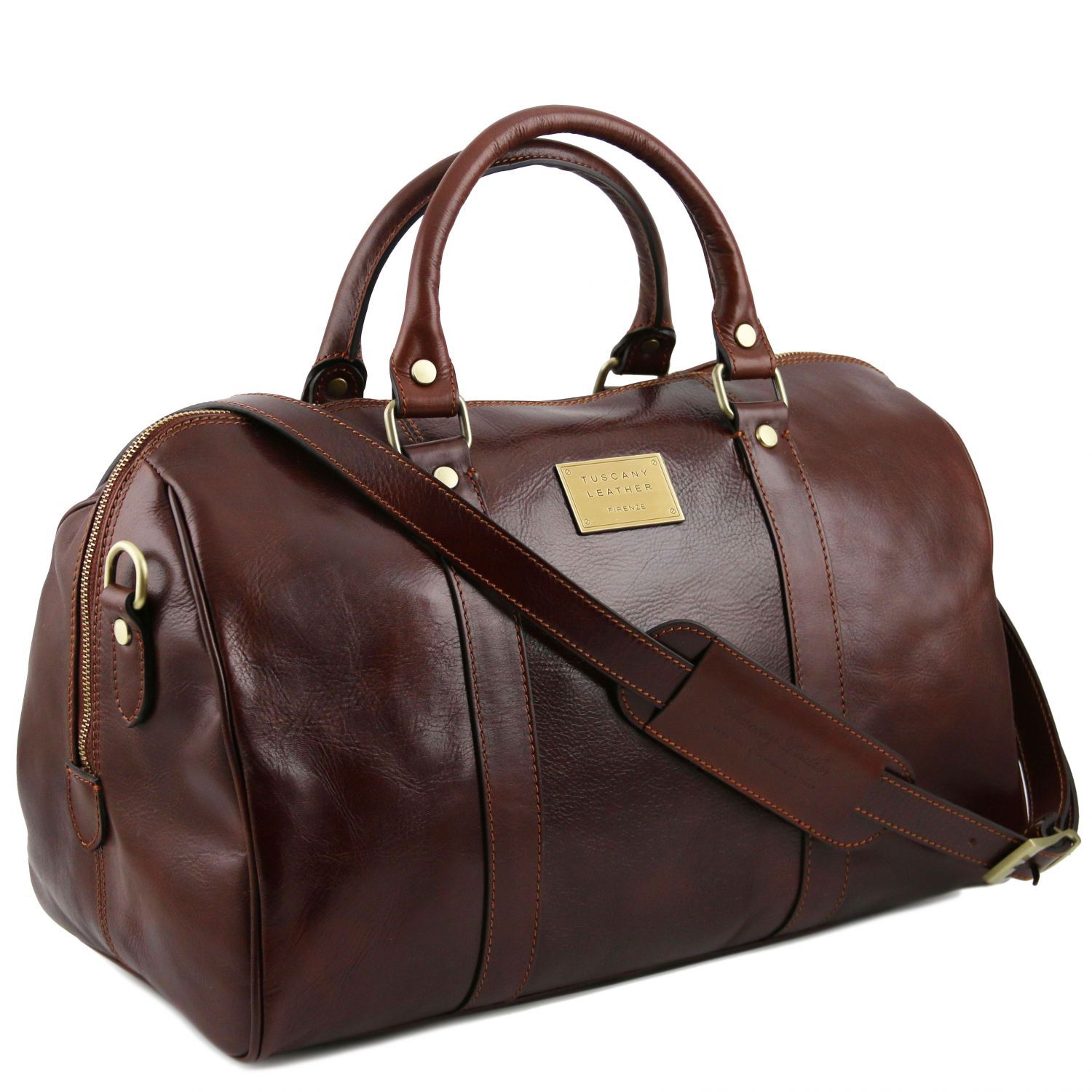 tl voyager travel leather duffle bag