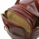 TL Voyager Travel Leather bag With Side Pockets - Small Size Honey TL141441