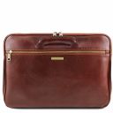 Caserta Document Leather Briefcase Brown TL142070