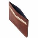 Exclusive Leather Credit/business Card Brown TL141011