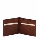 Эксклюзивный кожаный бумажник двойного сложения для мужчин Темно-коричневый TL140797