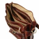 Ventimiglia TL SMART Multifach-Aktentasche aus Leder mit Zwei Aufgesetzte Taschen Braun TL142069