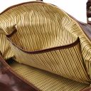 TL Voyager Дорожная кожаная сумка-даффл с карманом сзади Мед TL141247