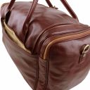 TL Voyager Travel Leather bag With Side Pockets - Large Size Brown TL142135