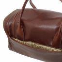 TL Voyager Travel Leather bag With Side Pockets - Small Size Dark Brown TL142142