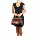 Monalisa Doctor Gladstone Leather bag With Front Straps Brown TL10034