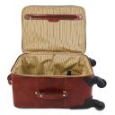 Business 4 Wheels Leather Trolley and Leather TL SMART Laptop Briefcase Honey TL142271