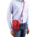 TL Bag Soft Leather Cellphone Holder Mini Cross bag Lipstick Red TL141698