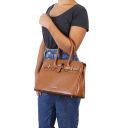 TL Bag Leather Handbag Black TL142174