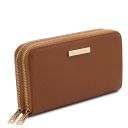 Mira Portafogli in Pelle con Doppia zip Around Cognac TL142331
