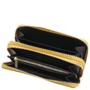 Mira Doppel Rundum-Reißverschluss Damenbrieftasche aus Leder Senf TL142331