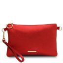 TL Bag Clutch aus Weichem Metallic-Leder Lipstick Rot TL141988