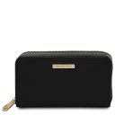 Mira Cartera en Piel con Doble Cremallera en el Contorno Negro TL142331