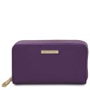 Mira Portefeuille en Cuir à Double Entièrement Zippée Violet TL142331